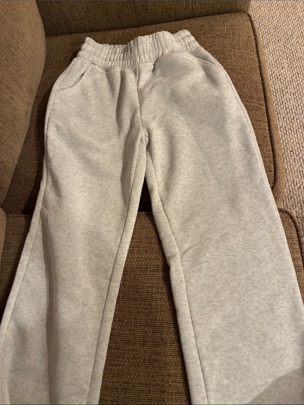 Sugar kiss Light Gray Fleece Jogger Pants